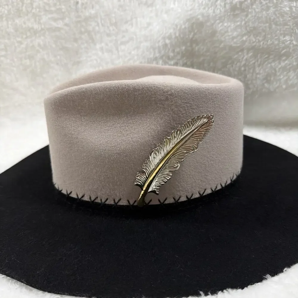 Metal Silver / Gold Feather Hat Pin - Western Style – Inspired Look